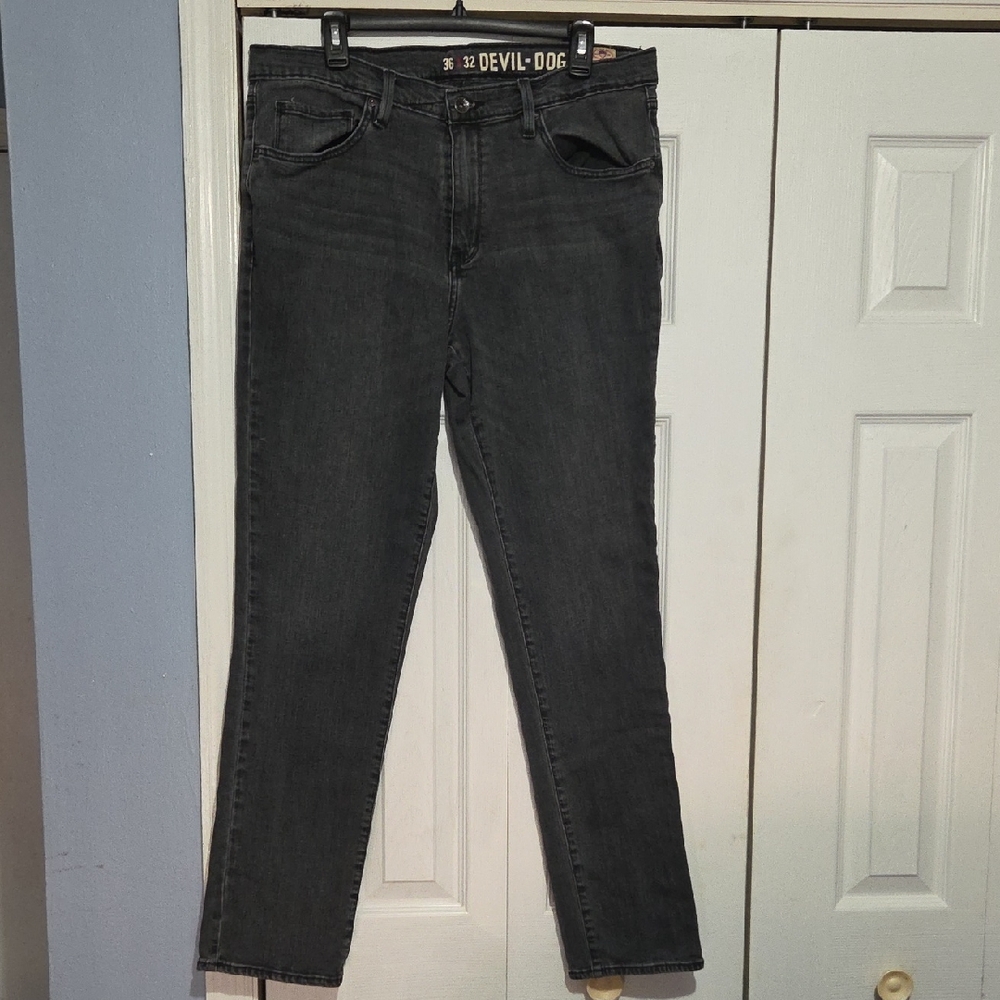 Devil Dog Men's Black Jeans 36x32